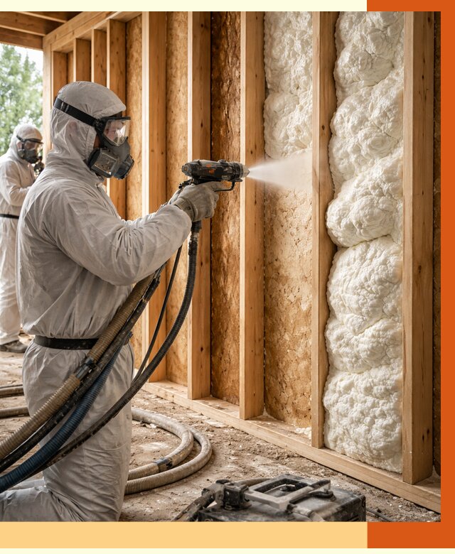 Утепление каркасного дома ППУ в Уссурийске от 2887 руб./м2 — работа под ключ | ТепломастерСср