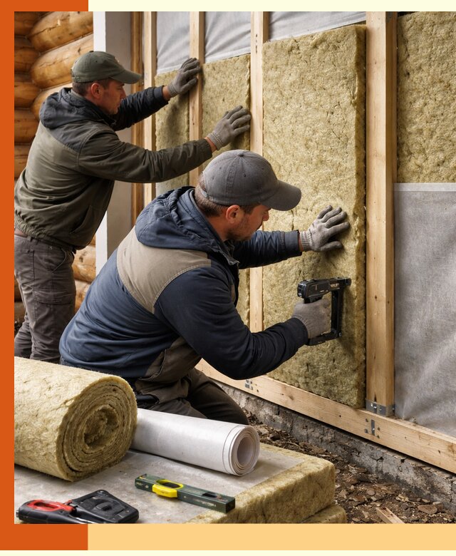 Утепление бревенчатого дома под ключ в Уссурийске