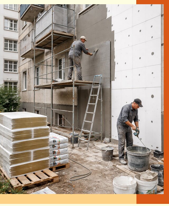 Утепление квартиры снаружи в Уссурийске от 6341 руб/м2 под ключ | ТепломастерСср