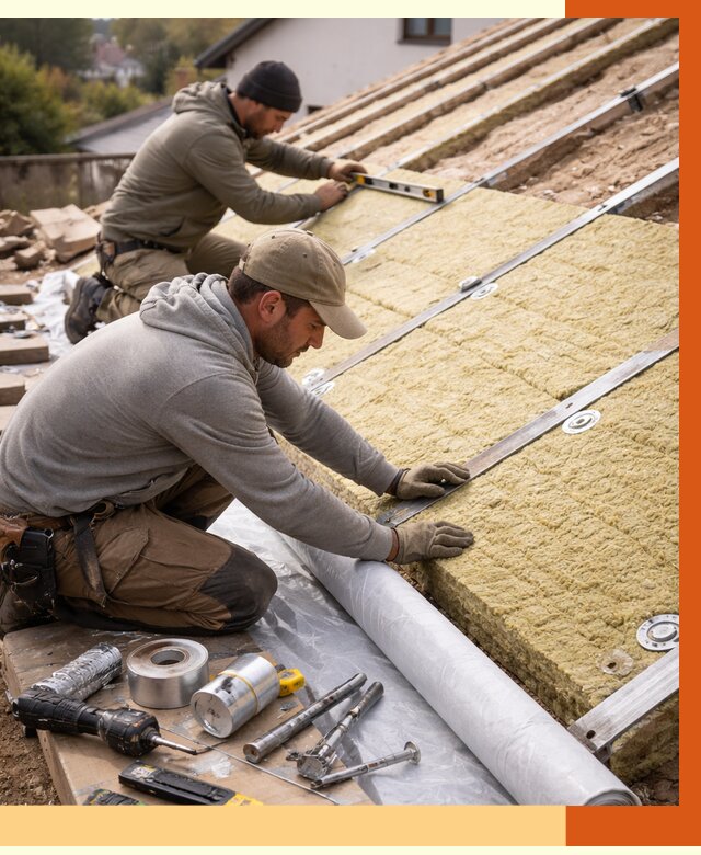 Утепление крыши снаружи в Уссурийске под ключ от 1237 руб./м2 | ТепломастерСср