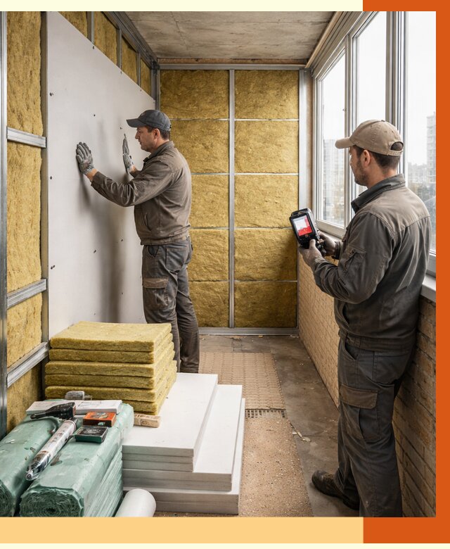 Утепление балкона в Уссурийске от 4640 руб. под ключ | ТепломастерСср