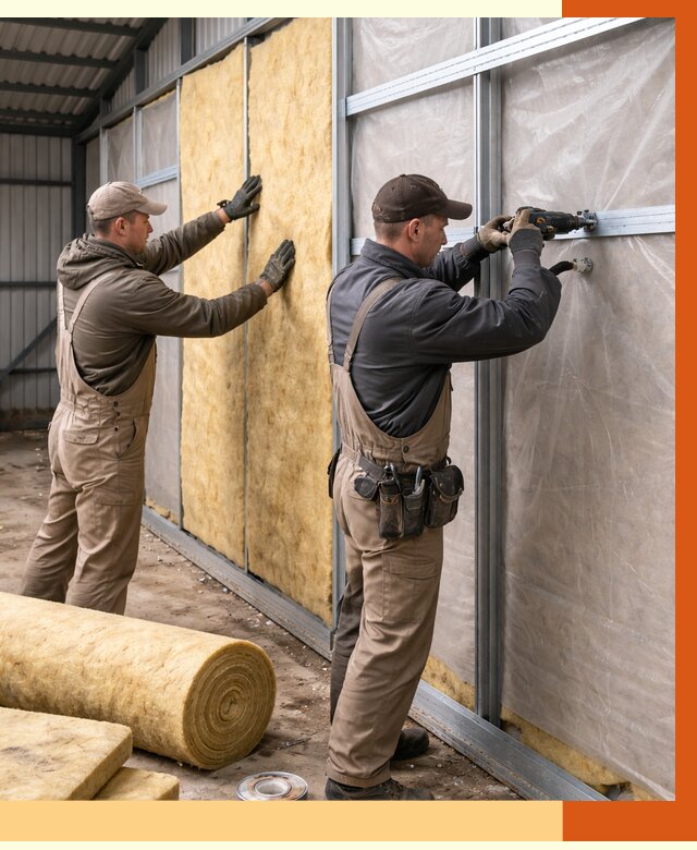 Утепление металлического ангара в Уссурийске от 4897 руб/м2 — услуги под ключ | ТепломастерСср