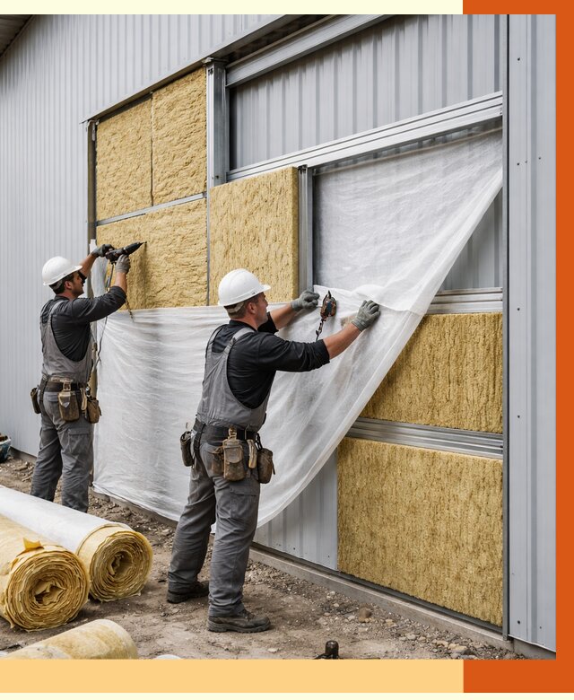 Утепление металлического склада в Уссурийске от 4640 руб/м2 — комплексное утепление под ключ | ТепломастерСср