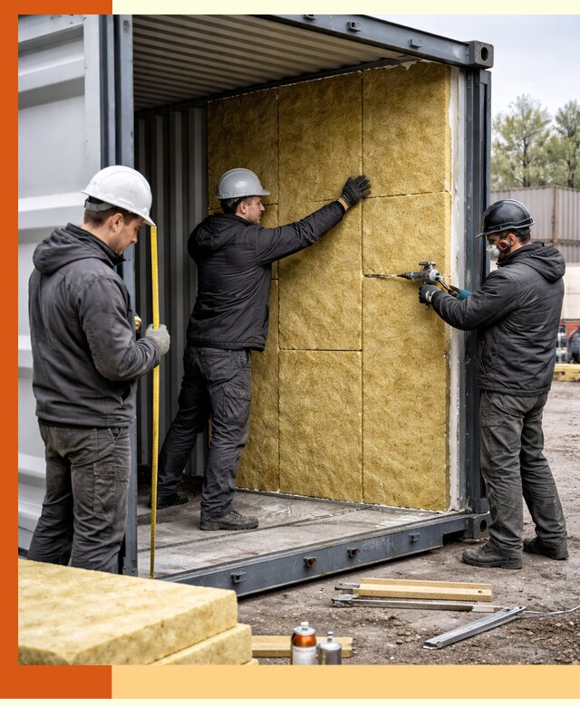 Утепление морского контейнера в Уссурийске: надежная теплоизоляция и защита