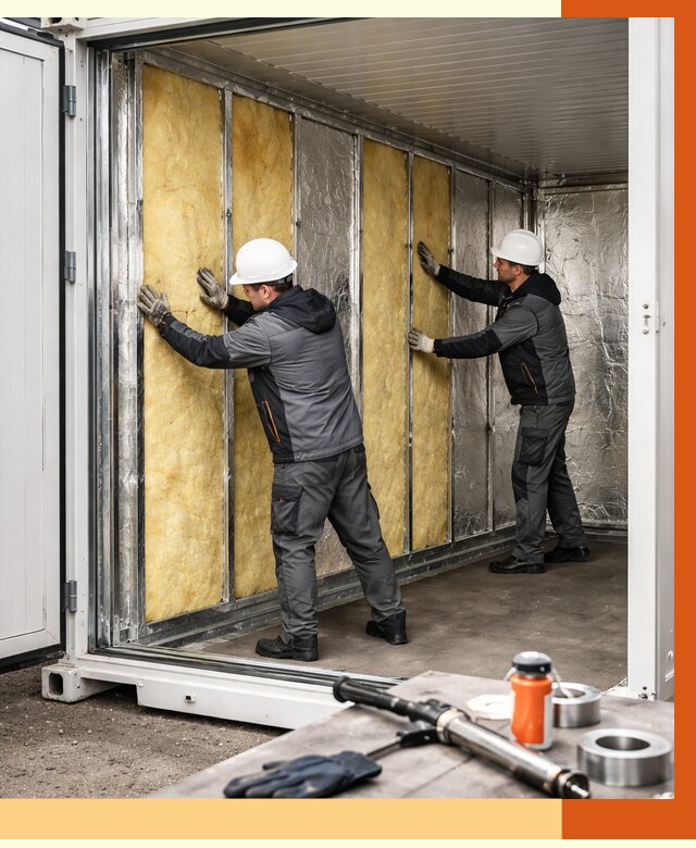 Утепление рефрижераторного контейнера в Уссурийске от 46395 руб./м² | ТепломастерСср