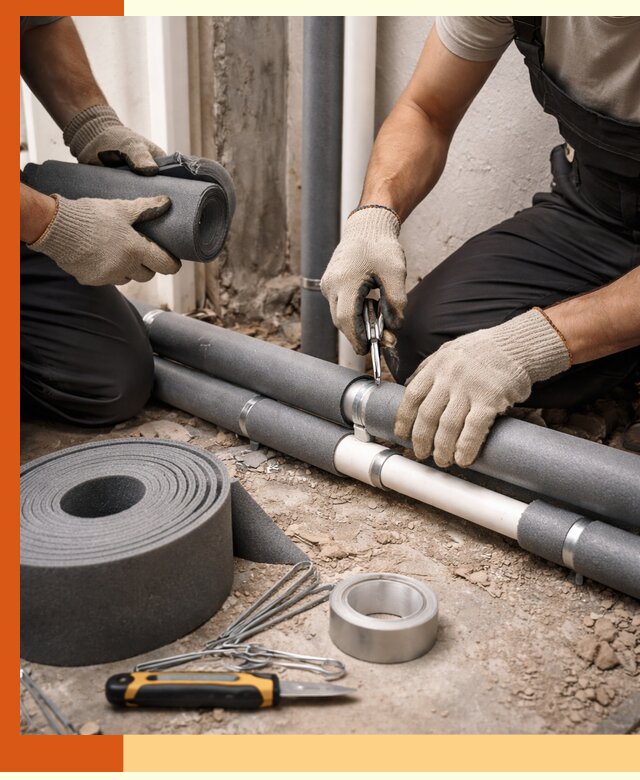 Утепление труб водоснабжения в Уссурийске — монтаж и защита сети