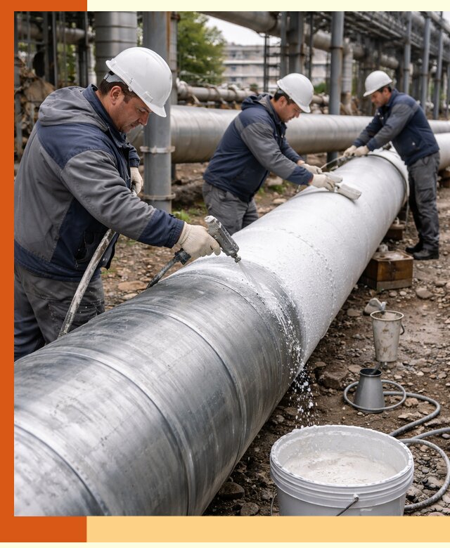 Утепление теплотрассы жидкой теплоизоляцией в Уссурийске