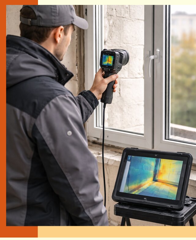 Тепловизионное обследование дома в Уссурийске для выявления утечек тепла