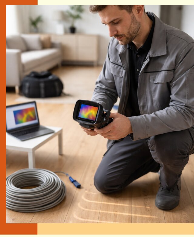 Тепловизионное обследование тёплого пола в Уссурийске для точной диагностики