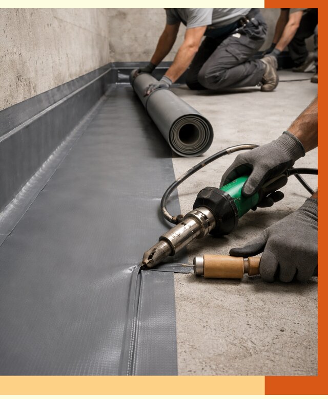 Монтаж гидроизоляционной мембраны в Уссурийске от 1026 руб/м2 | ТепломастерСср